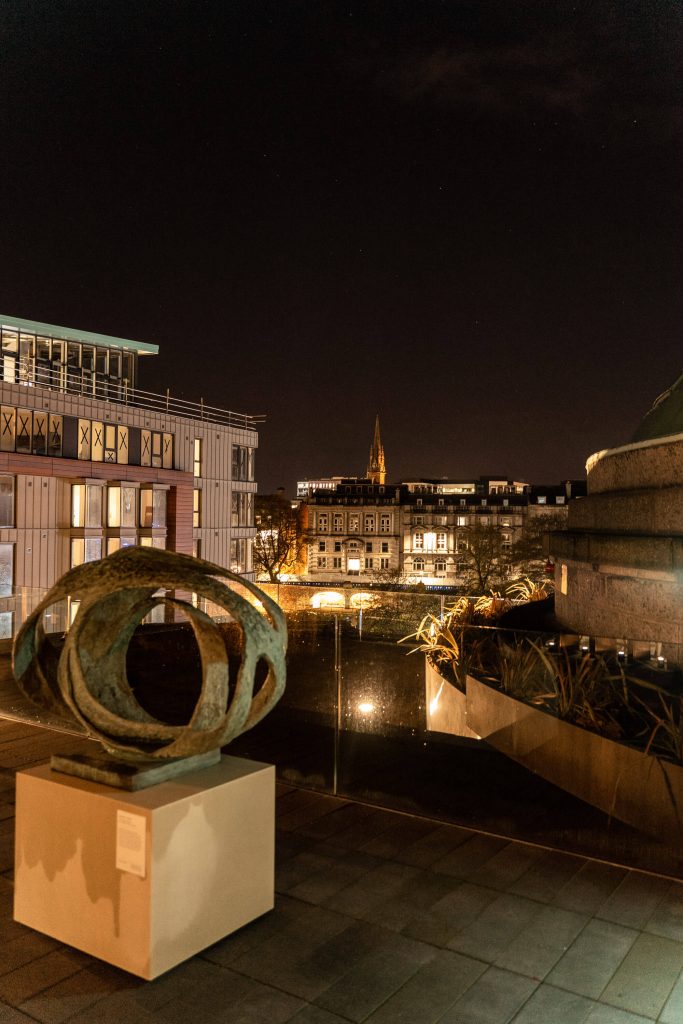 View from new rooftop area in Aberdeen Art Gallery
